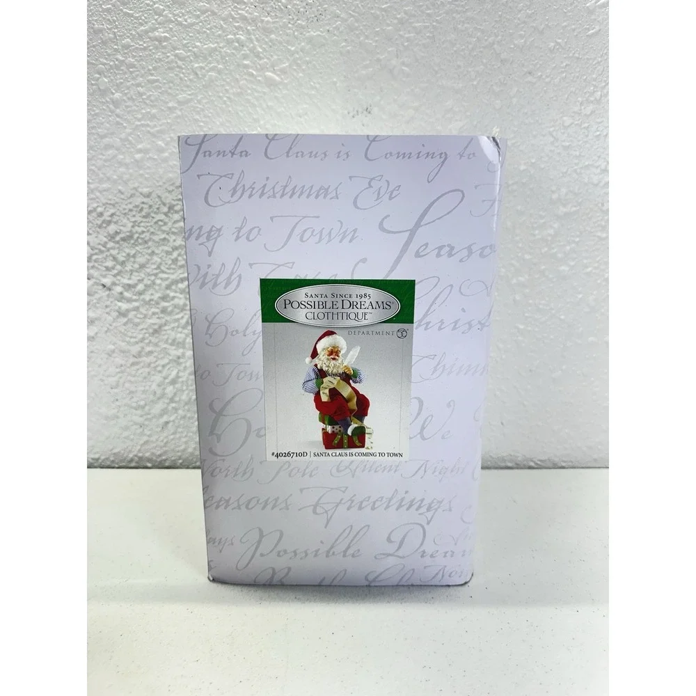 Department 56 Clothtique Possible Dreams Santa Clause Is Coming To Town 4026710D